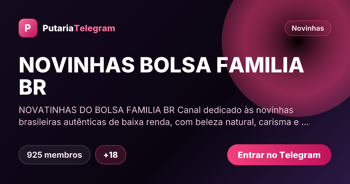 Prévia da imagem de compartilhamento do grupo NOVINHAS BOLSA FAMILIA BR