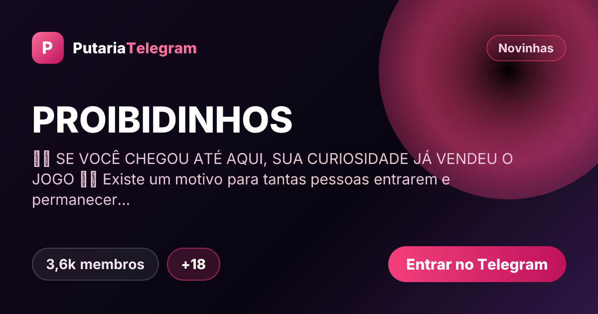Prévia da imagem de compartilhamento do grupo PROIBIDINHOS