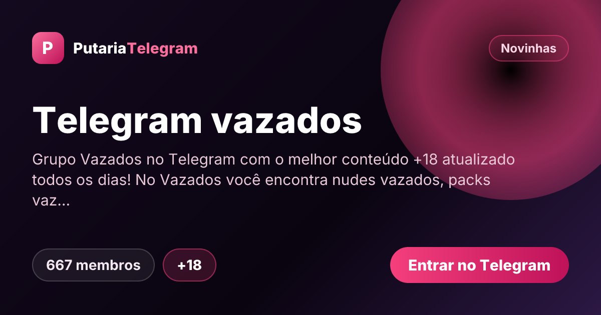 Prévia da imagem de compartilhamento do grupo Telegram vazados